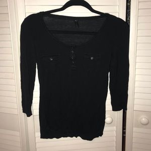 Black quarter sleeve shirt